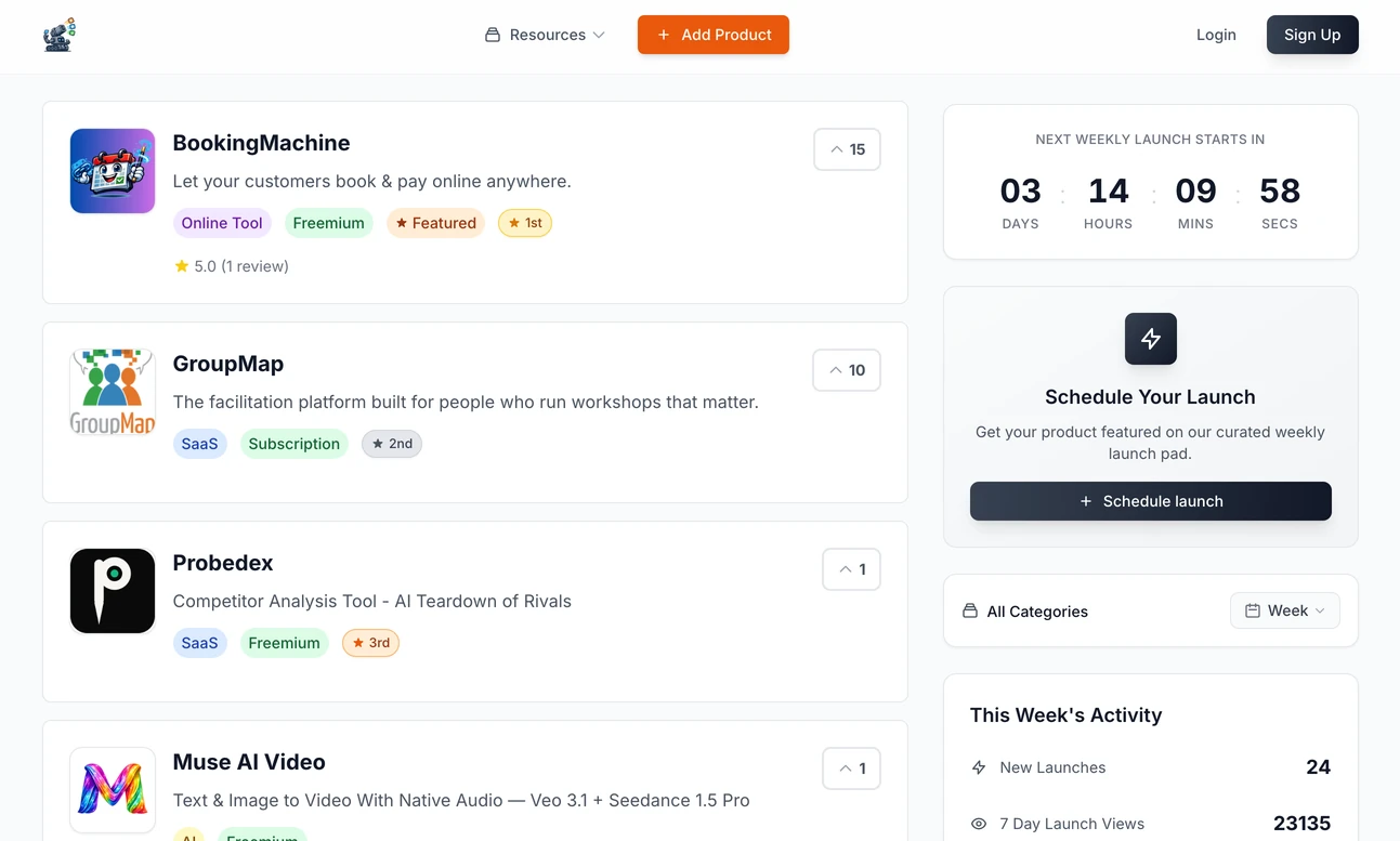 The home page of applauncher.io